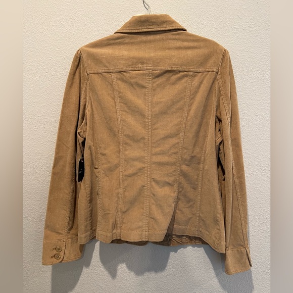 Y2K Camel Corduroy Jacket 2 Button Blazer Front Pockets Light Brown Size XL NWT - Picture 6 of 10
